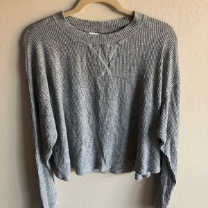 PINK long sleeve crop